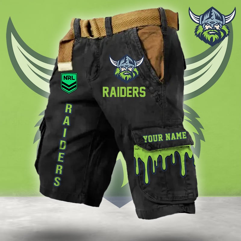 PREMIUM NRL X CR Cargo Shorts Custom Name Limited Edition NDT LVH