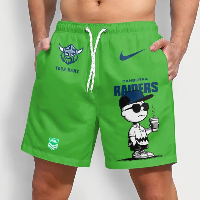 PREMIUM NRL X CR Cool Snoopy Men Short Pants Custom  Name  For Summer NDT NTN