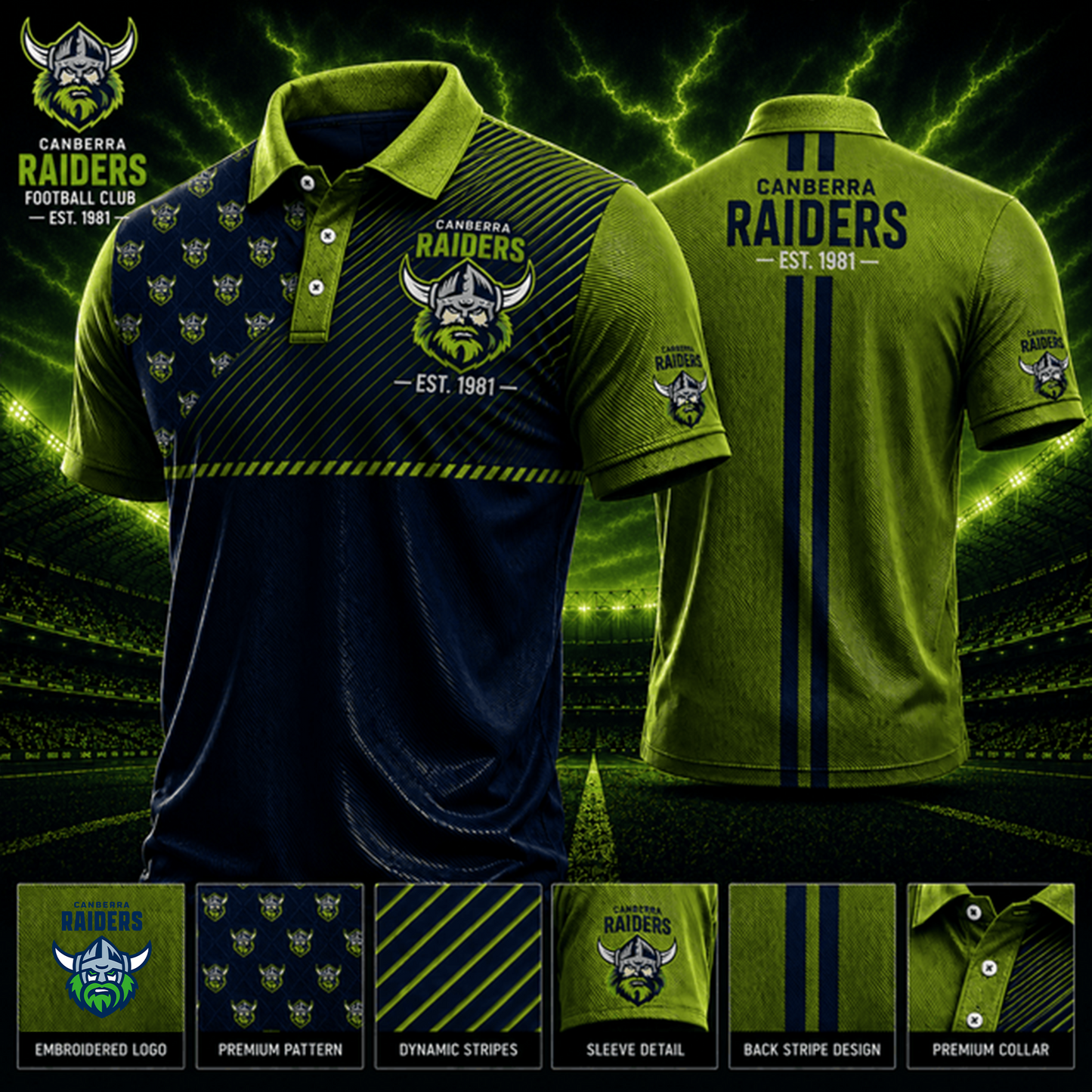 PREMIUM NRL X CR LUXURY GAMEDAY POLO SHIRT LIMITED EDITIONS 240626