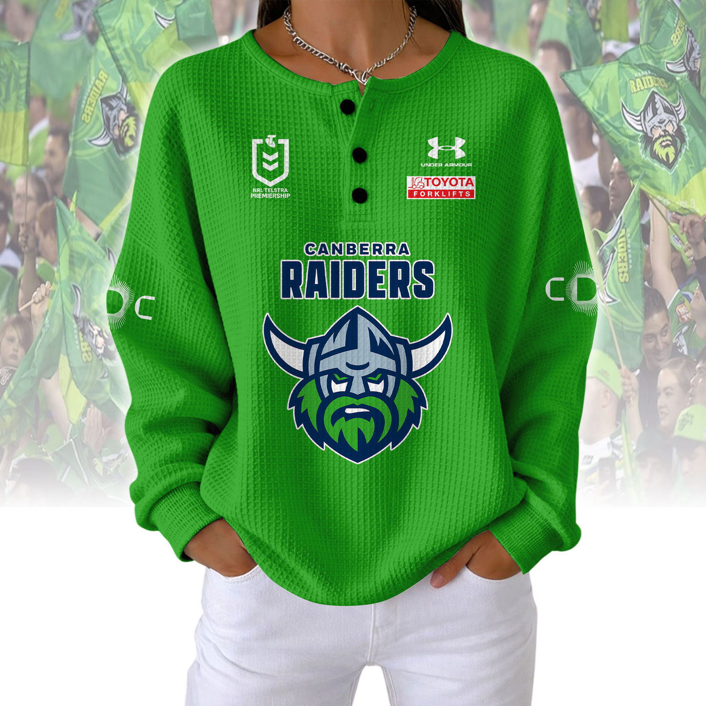 PREMIUM NRL X CR Woman Waffle  Classic Hoodie NDT NQK 240326