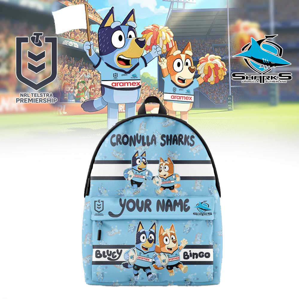 PREMIUM NRL X CS Bluey and Bingo Back Pack Custom Name For Fans NDT LVH 310326