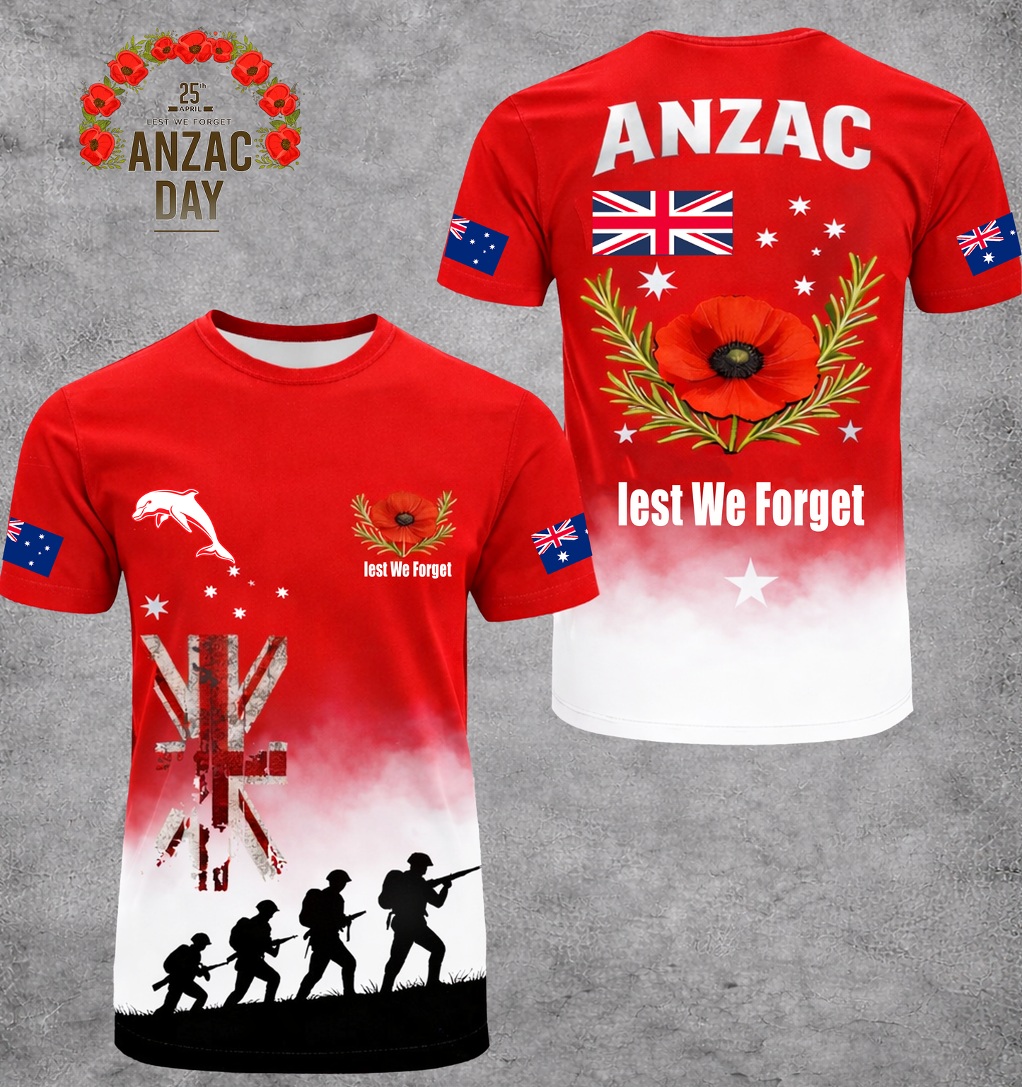 PREMIUM NRL X DOL ANZAC DAY SHIRT LIMITED EDITION NDT VHM