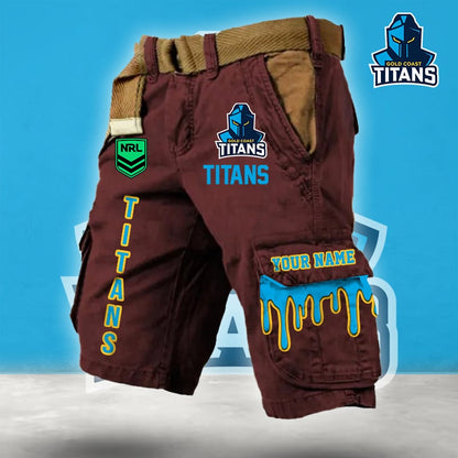 PREMIUM NRL X GCT Cargo Shorts Custom Name Limited Edition NDT LVH