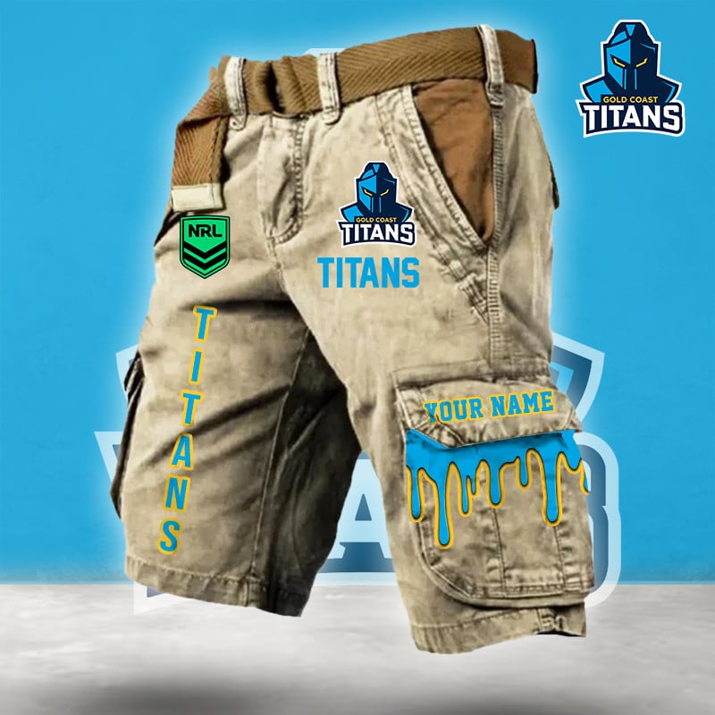 PREMIUM NRL X GCT Cargo Shorts Custom Name Limited Edition NDT LVH