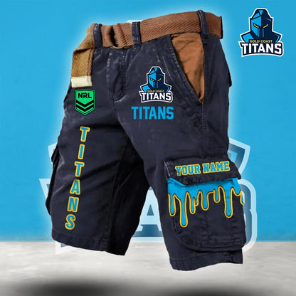 PREMIUM NRL X GCT Cargo Shorts Custom Name Limited Edition NDT LVH