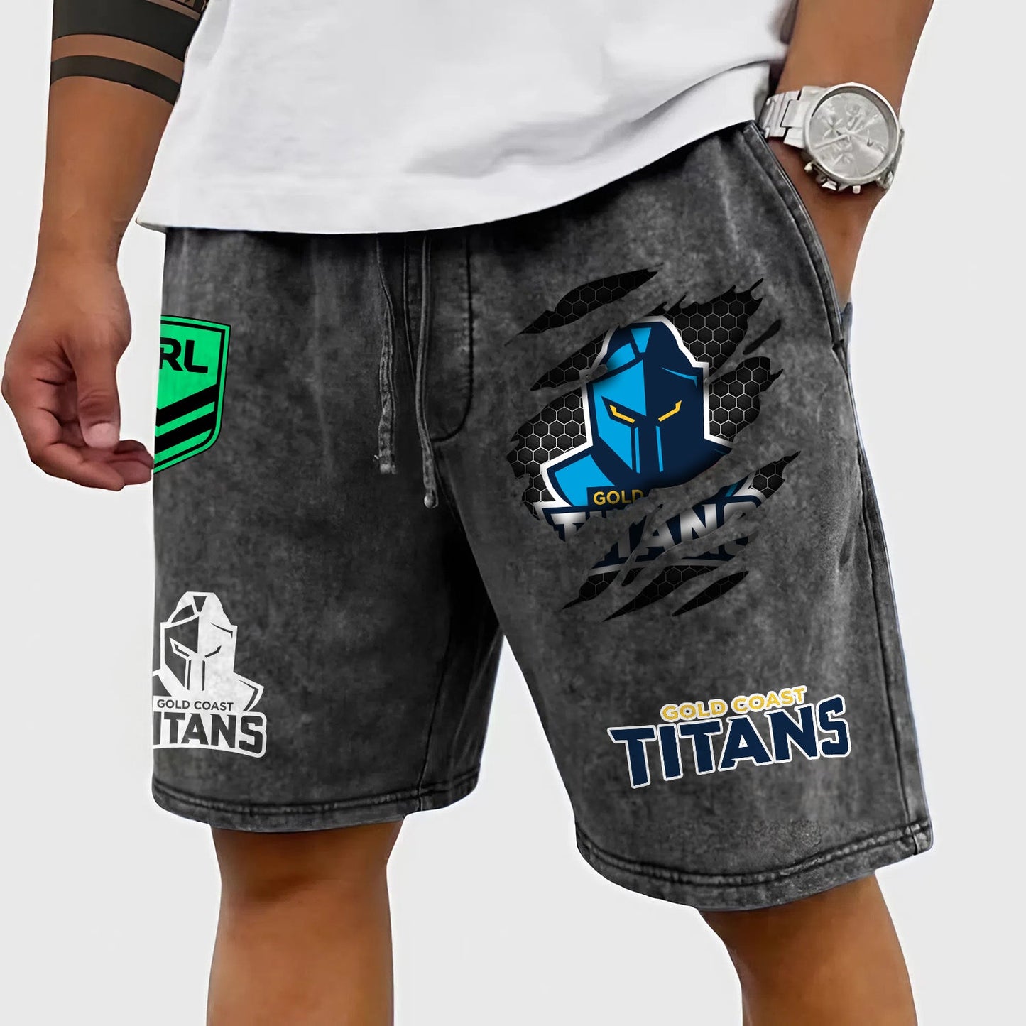 PREMIUM NRL X GCT Wash Shorts FOR SUMMER HOLIDAY NDT NHM 030426