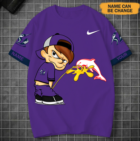 PREMIUM NRL X MS Funny Peeing Boy New Tshirt Custom Name NDT VHM 160426