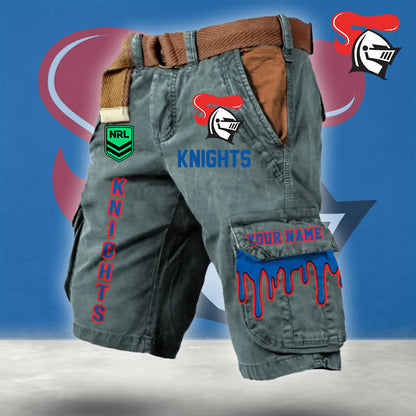 PREMIUM NRL X NK Cargo Shorts Custom Name Limited Edition NDT LVH