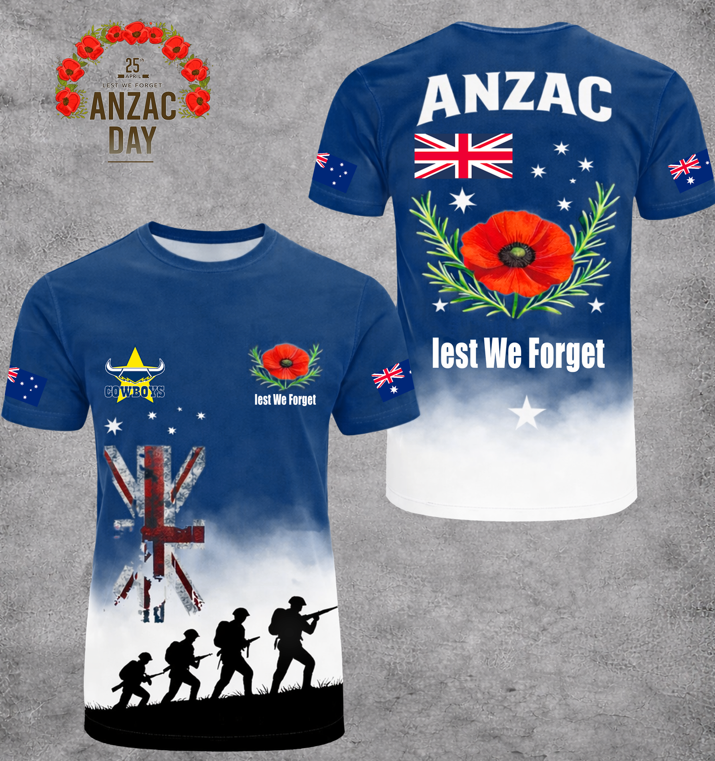 PREMIUM NRL X NQC ANZAC DAY SHIRT LIMITED EDITION NDT VHM