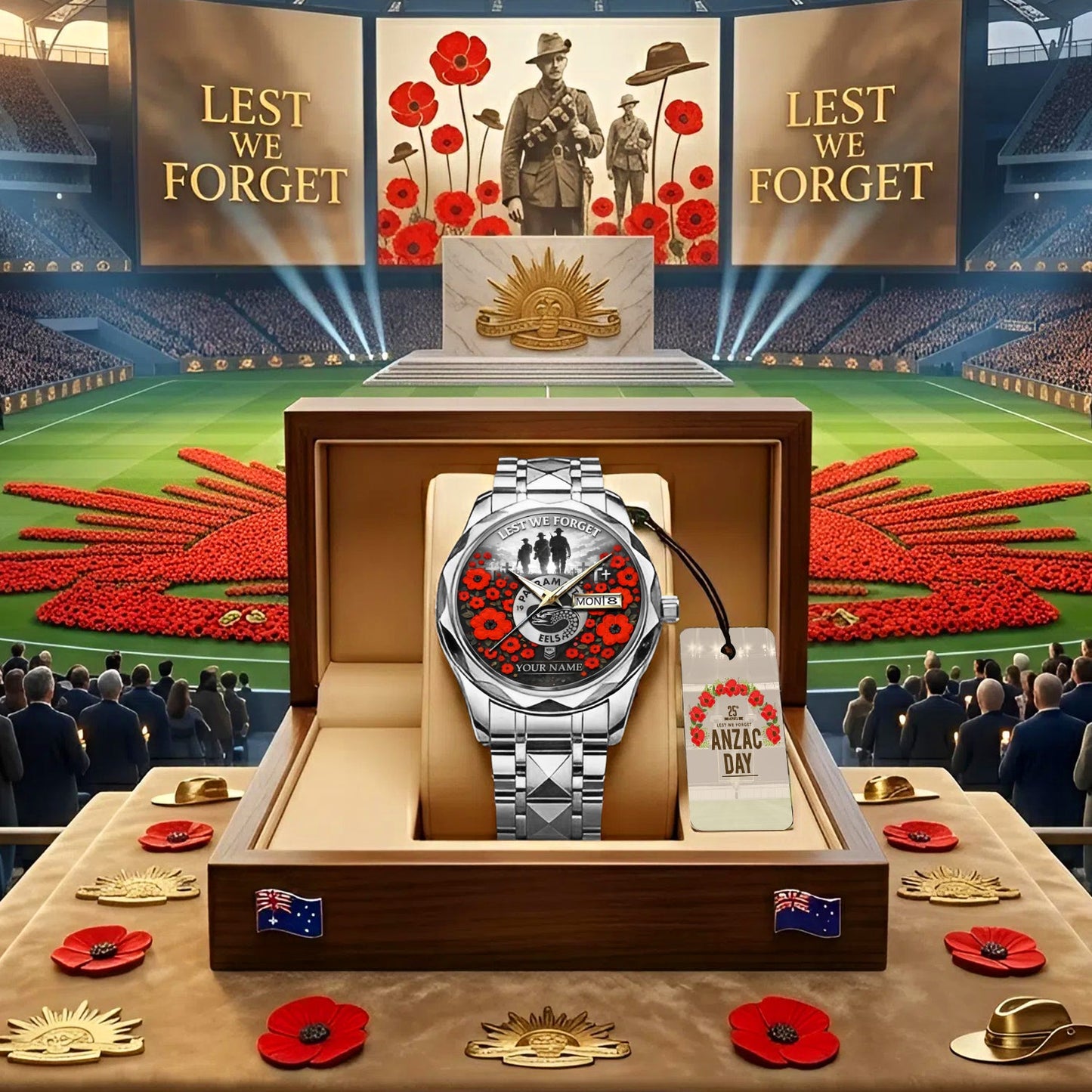 PREMIUM NRL X PE ANNIVERSARY 111TH ANZAC Alloy Luxury Quartz Watch Limited Edition NDT NHM 310326