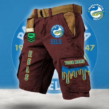 PREMIUM NRL X PE Cargo Shorts Custom Name Limited Edition NDT LVH