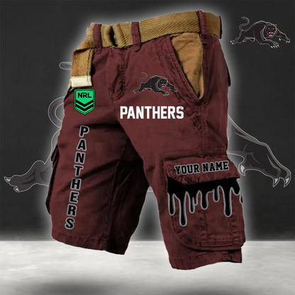 PREMIUM NRL X PP Cargo Shorts Custom Name Limited Edition NDT LVH