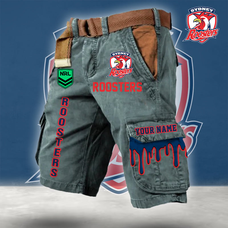 PREMIUM NRL X SR Cargo Shorts Custom Name Limited Edition NDT LVH