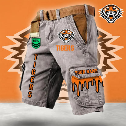 PREMIUM NRL X WT Cargo Shorts Custom Name Limited Edition NDT LVH