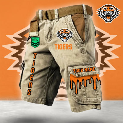 PREMIUM NRL X WT Cargo Shorts Custom Name Limited Edition NDT LVH