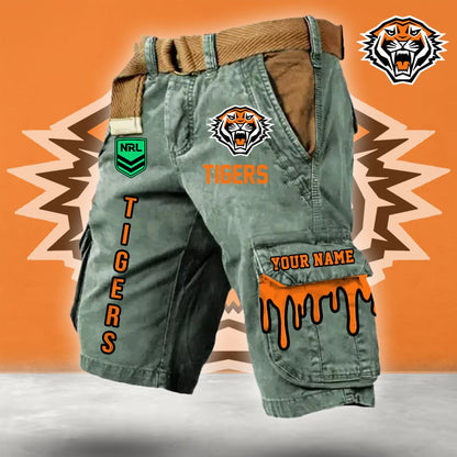 PREMIUM NRL X WT Cargo Shorts Custom Name Limited Edition NDT LVH
