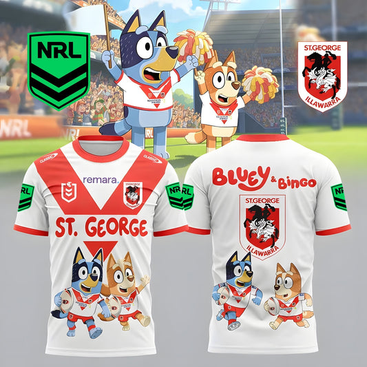PREMIUM NRL X SID Bluey & Bingo POLO SHIRT ƒ?? Limited 2026 NDT LVH