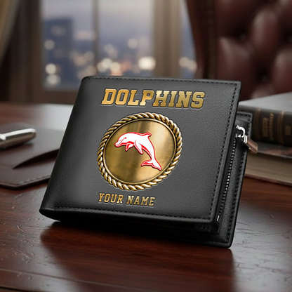 PREMIUM NRL X DOLPHINS Man Leather Wallet Limited Editions NDT NQK 260226