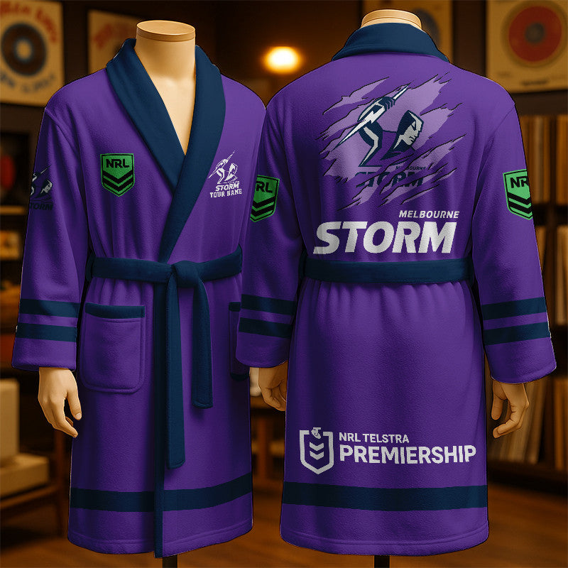 PREMIUM NRL X MS New Style Royal Fleece Bathrobe Personalized NDT LVH 260226