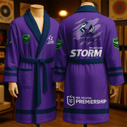 PREMIUM NRL X MS New Style Royal Fleece Bathrobe Personalized NDT LVH 260226