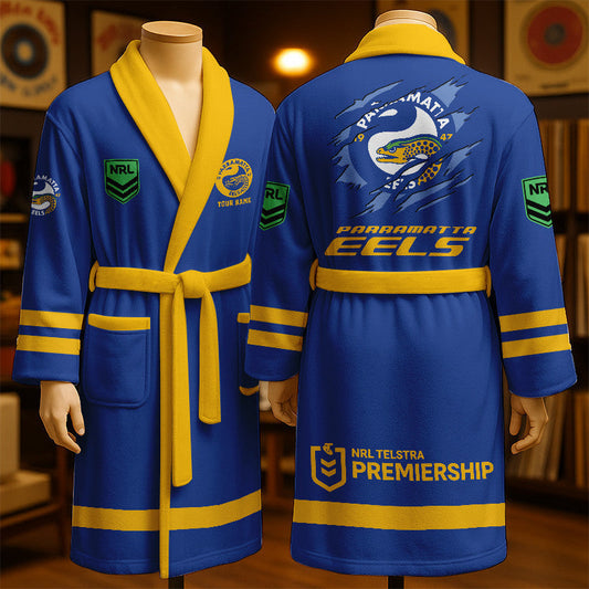 PREMIUM NRL X PE New Style Royal Fleece Bathrobe Personalized NDT LVH 260226