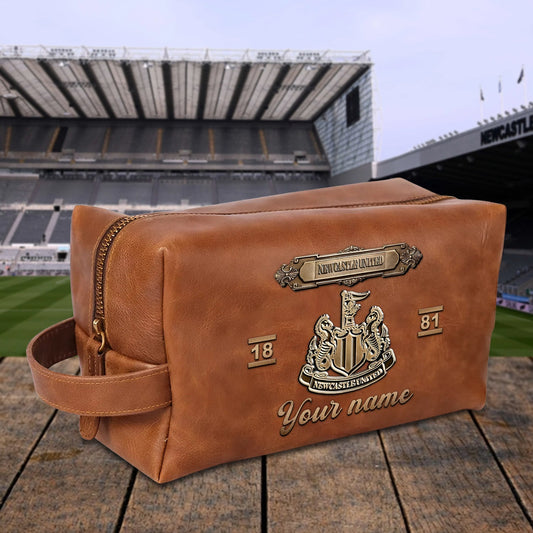 PREMIUM ?��??���?��? X NEW 3D EMBOSSED LEATHER TOILETRY BAG Limited Edition NDT NHM 020326