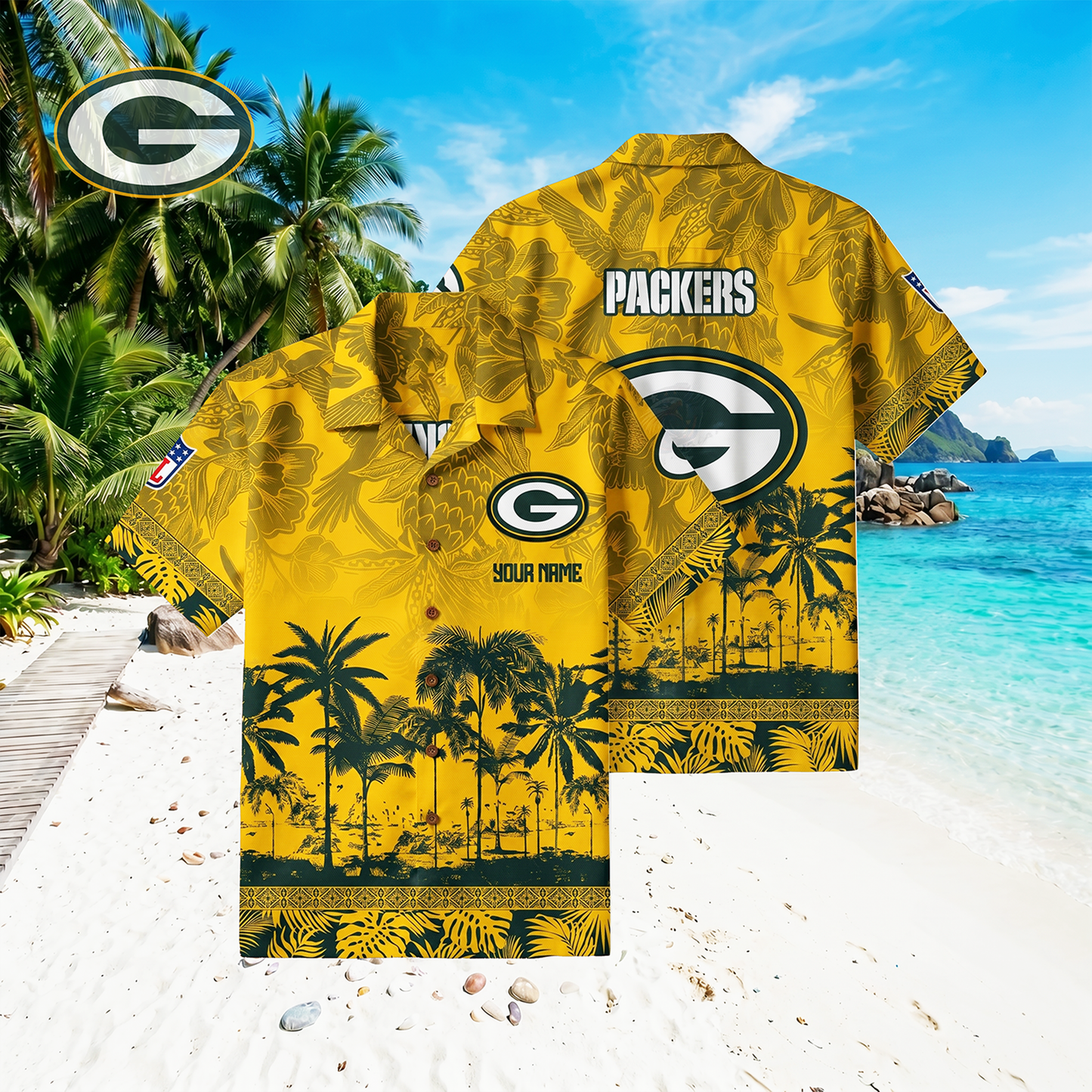 PREMIUM NFL X GBP Floral With Parrots Hawaiian Shirt NDT VHM 060526