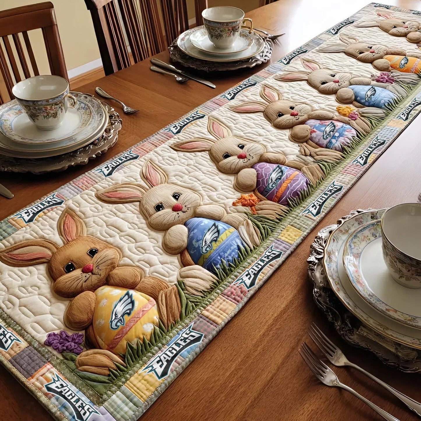 PREMIUM  PHI X  CLASSIC EASTER QUILTED TABLE RUNNER NDT NHM 270226