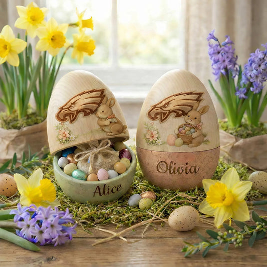 PREMIUM ?�?­?�???�?? X PHI  Personalized Hollow Wooden Easter Egg NDT NHM 270226