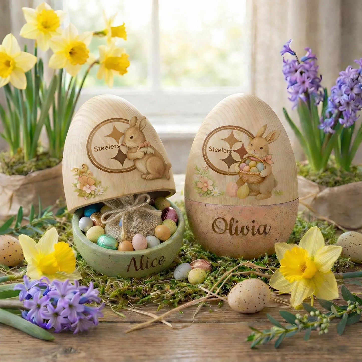 PREMIUM ?�?­?�???�?? X PIT Personalized Hollow Wooden Easter Egg NDT NHM 270226