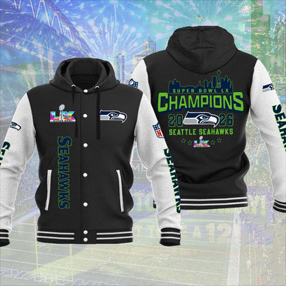 PREMIUM NFL X SEA CHAMPION SUPER BOWL Baseball Jacket  NDT NHM 090226