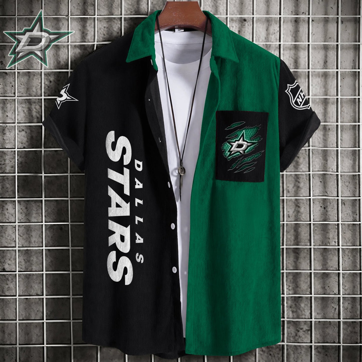 PREMIUM NHL X DS Patchwork Lapel Striped Shirts Limited Editions NDT NHM 240526