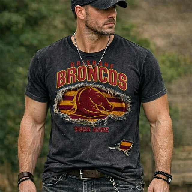 PREMIUM NRL X BB Black Vintage Washed T-shirt NDT NTN 040426