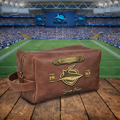 PREMIUM NRL  X CSS 3D EMBOSSED LEATHER TOILETRY BAG Limited Edition NDT VHM