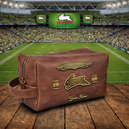 PREMIUM NRL  X SSR 3D EMBOSSED LEATHER TOILETRY BAG Limited Edition NDT VHM