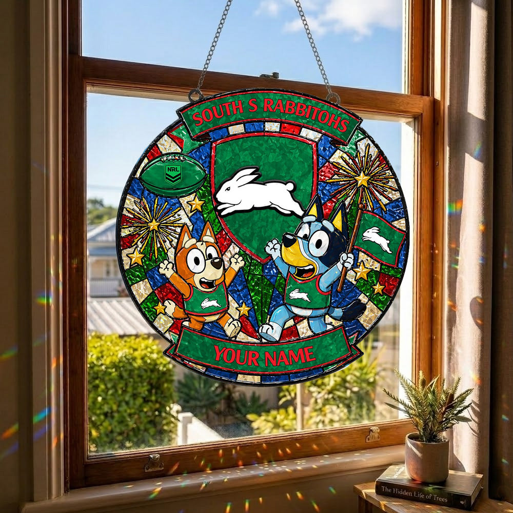 PREMIUM NRL X SSR Bluey Suncatcher Custom  Name  Limited Edition NDT NTN 230426