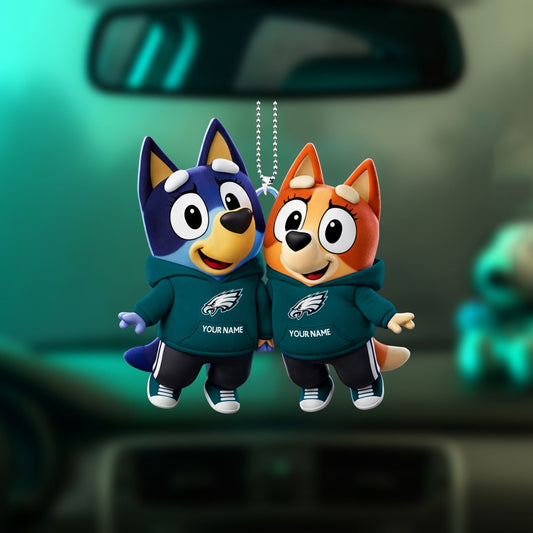 PREMIUM PHI X Bluey & Bingo Car Ornament NDT NHM 040326