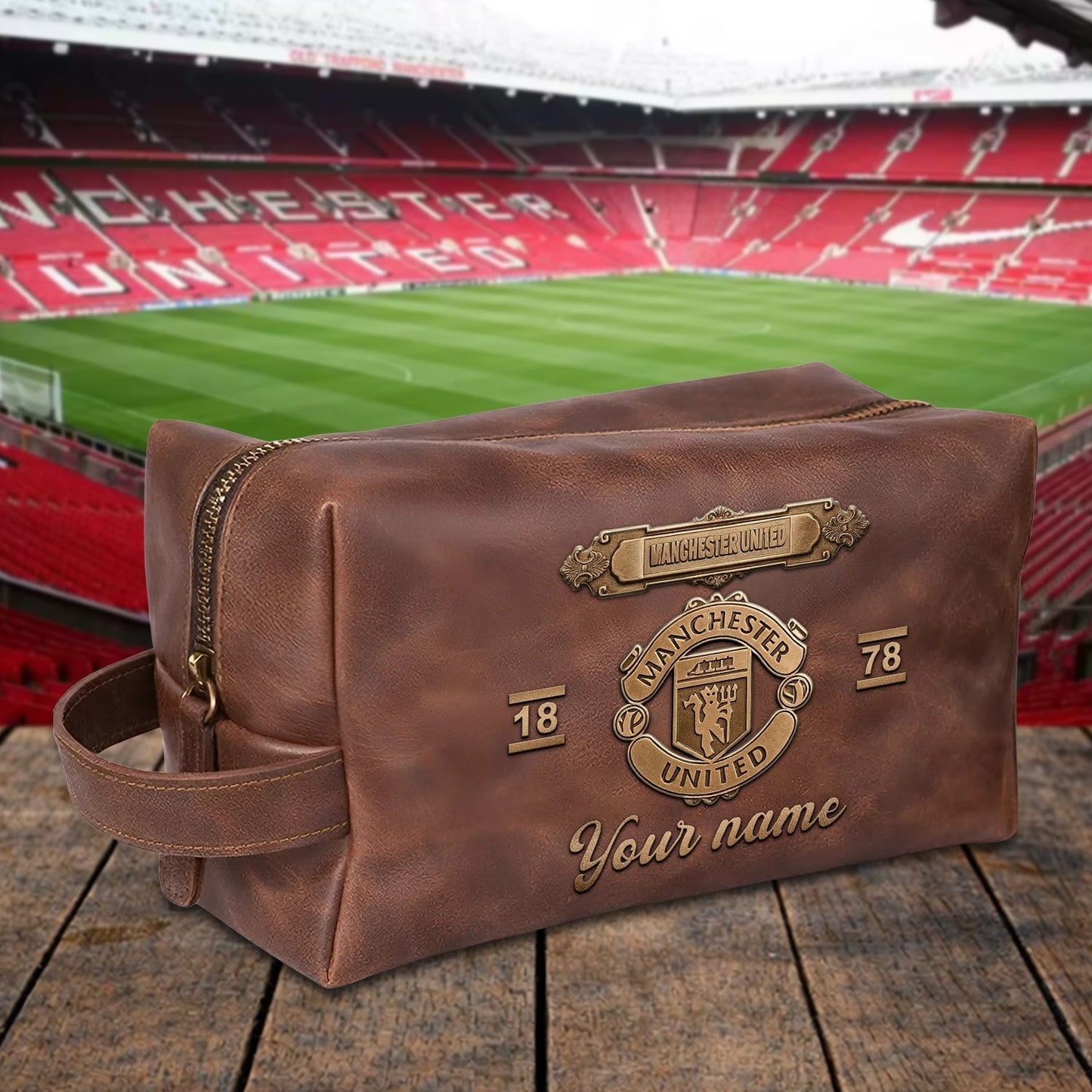 PREMIUM ?��??���?��? X MU 3D EMBOSSED LEATHER TOILETRY BAG Limited Edition NDT NHM 020326