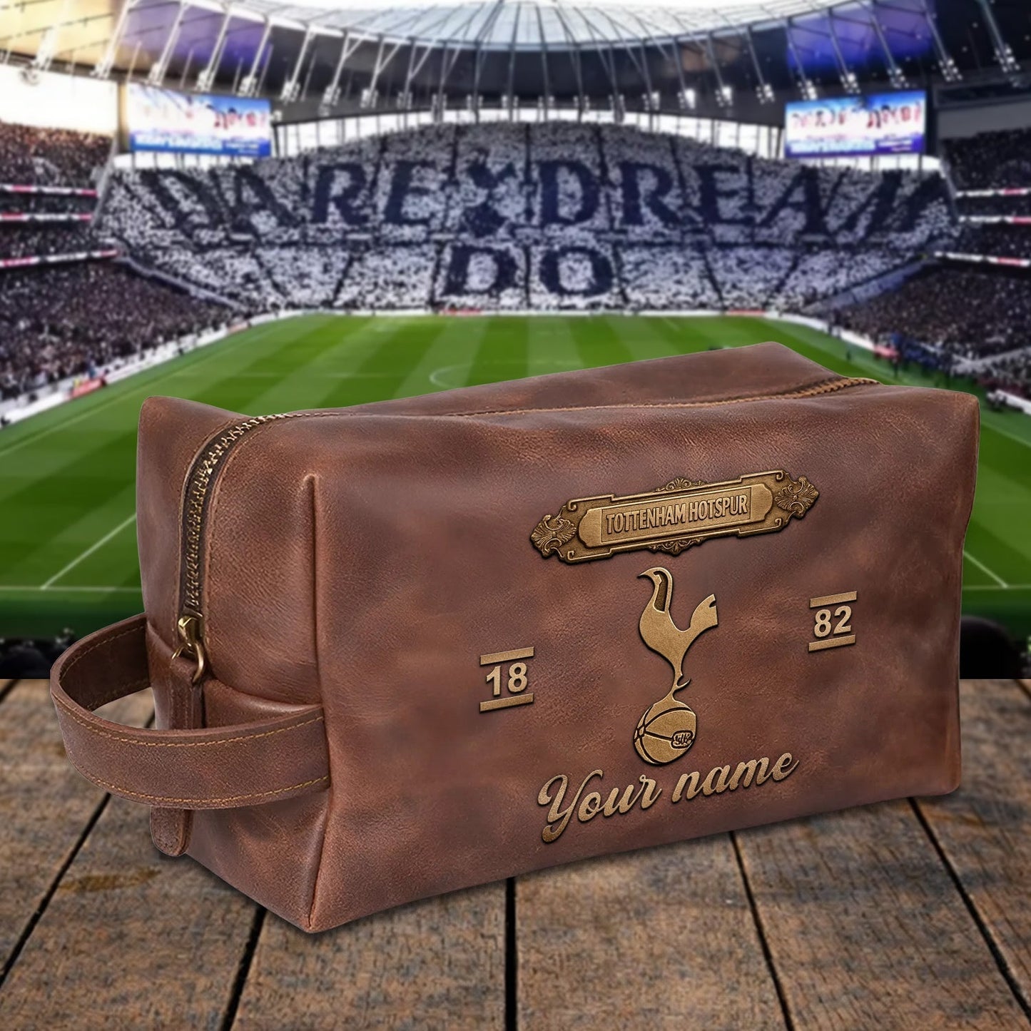 PREMIUM ?��??���?��? X TOT 3D EMBOSSED LEATHER TOILETRY BAG Limited Edition NDT NHM 020326