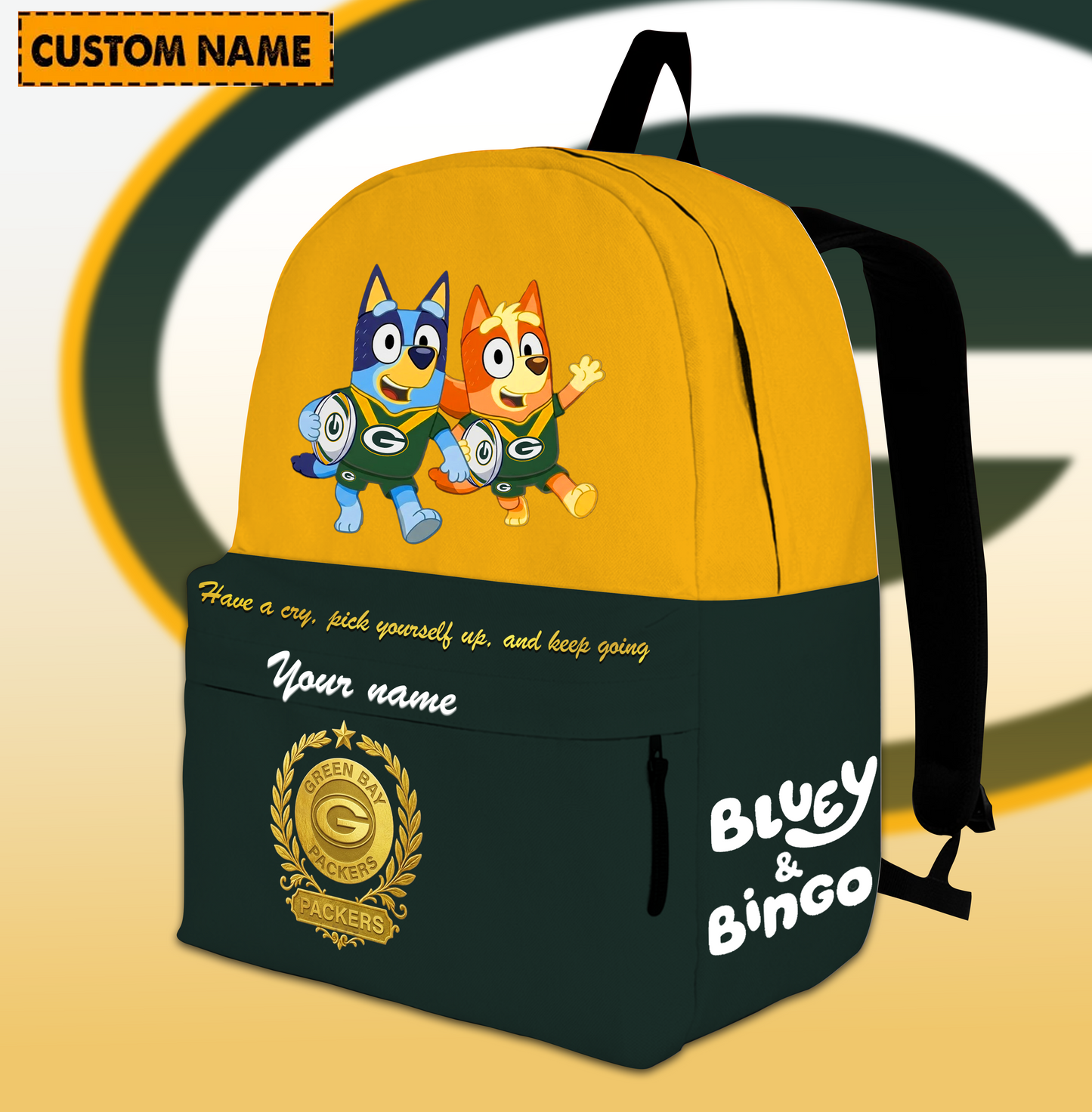 PREMIUM NFL X GB Schoolbag  Bluey & Bingo  Personalized Gifts For Son Limited Edition NDT VHM 050326