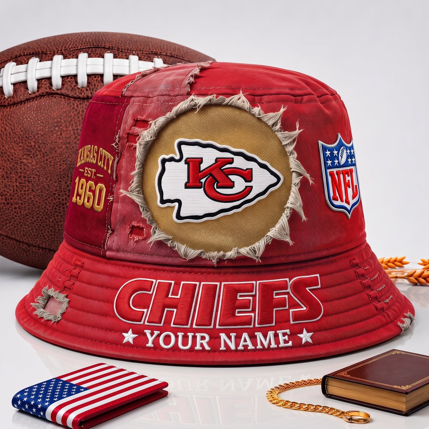 PREMIUM NFL X KC Exclusive Bucket Hat Limited Editions 240626