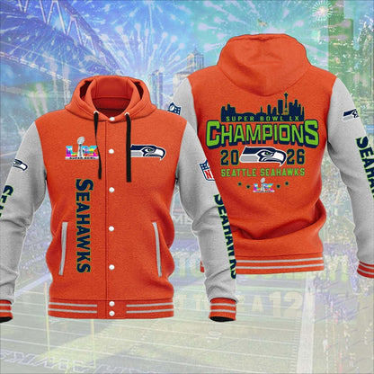 PREMIUM NFL X SEA CHAMPION SUPER BOWL Baseball Jacket  NDT NHM 090226