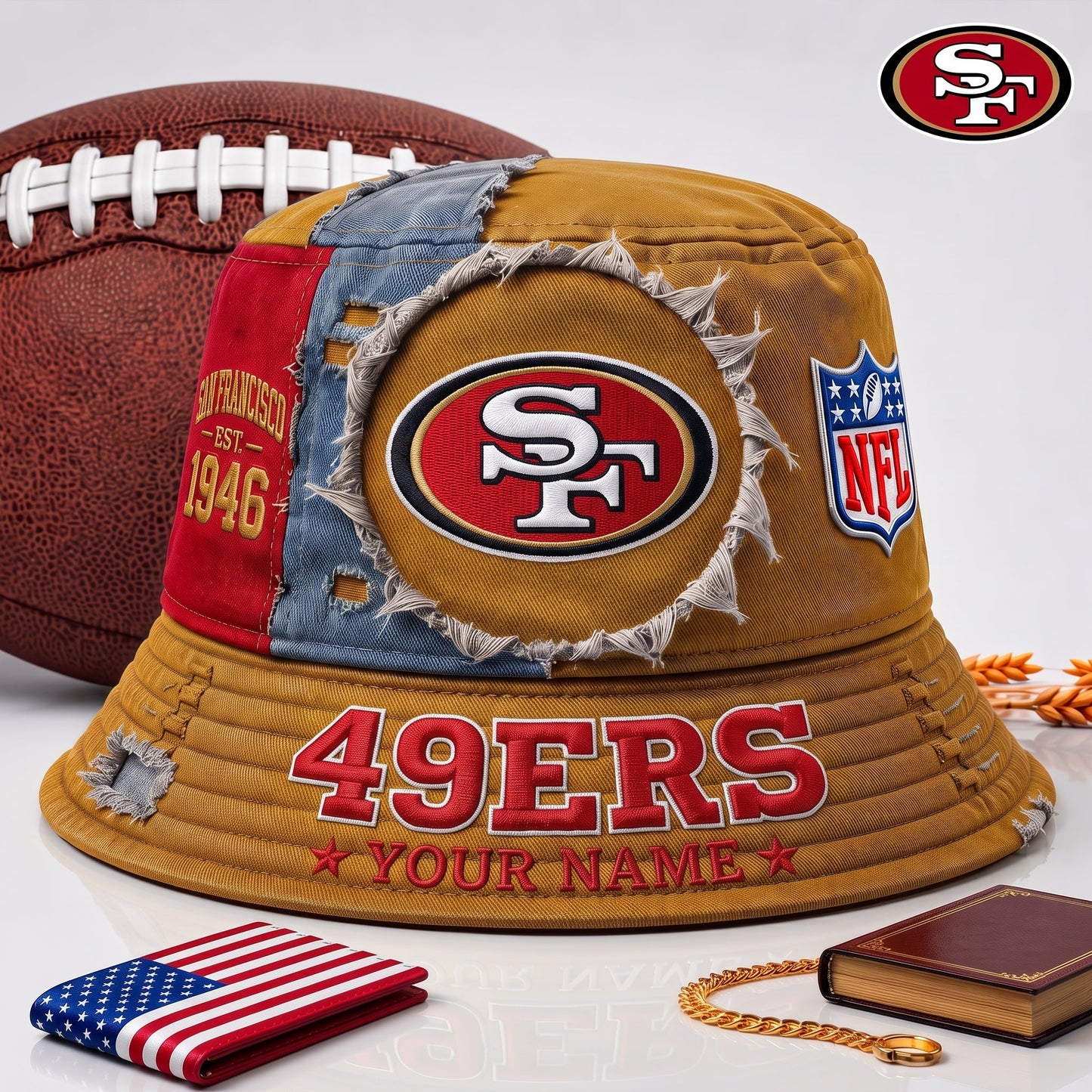PREMIUM NFL X SF Exclusive Bucket Hat Limited Editions 240626