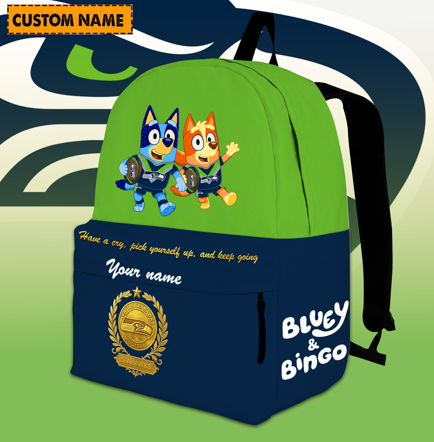 PREMIUM NFL X SEAH  Schoolbag  Bluey & Bingo  Personalized Gifts For Son Limited Edition NDT VHM 050326