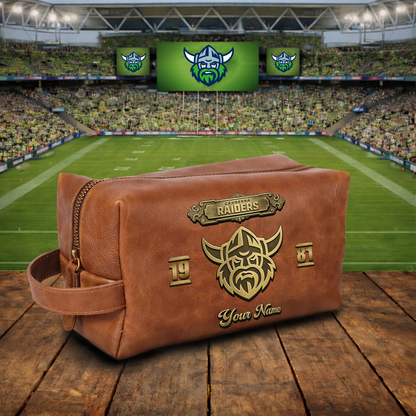PREMIUM NRL  X CR 3D EMBOSSED LEATHER TOILETRY BAG Limited Edition NDT VHM