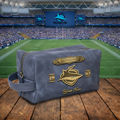 PREMIUM NRL  X CSS 3D EMBOSSED LEATHER TOILETRY BAG Limited Edition NDT VHM