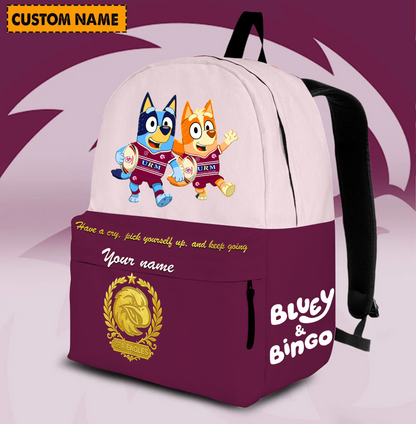 PREMIUM NRL X MWSE Schoolbag  Bluey & Bingo  Personalized Gifts For Son Limited Edition NDT VHM 030326