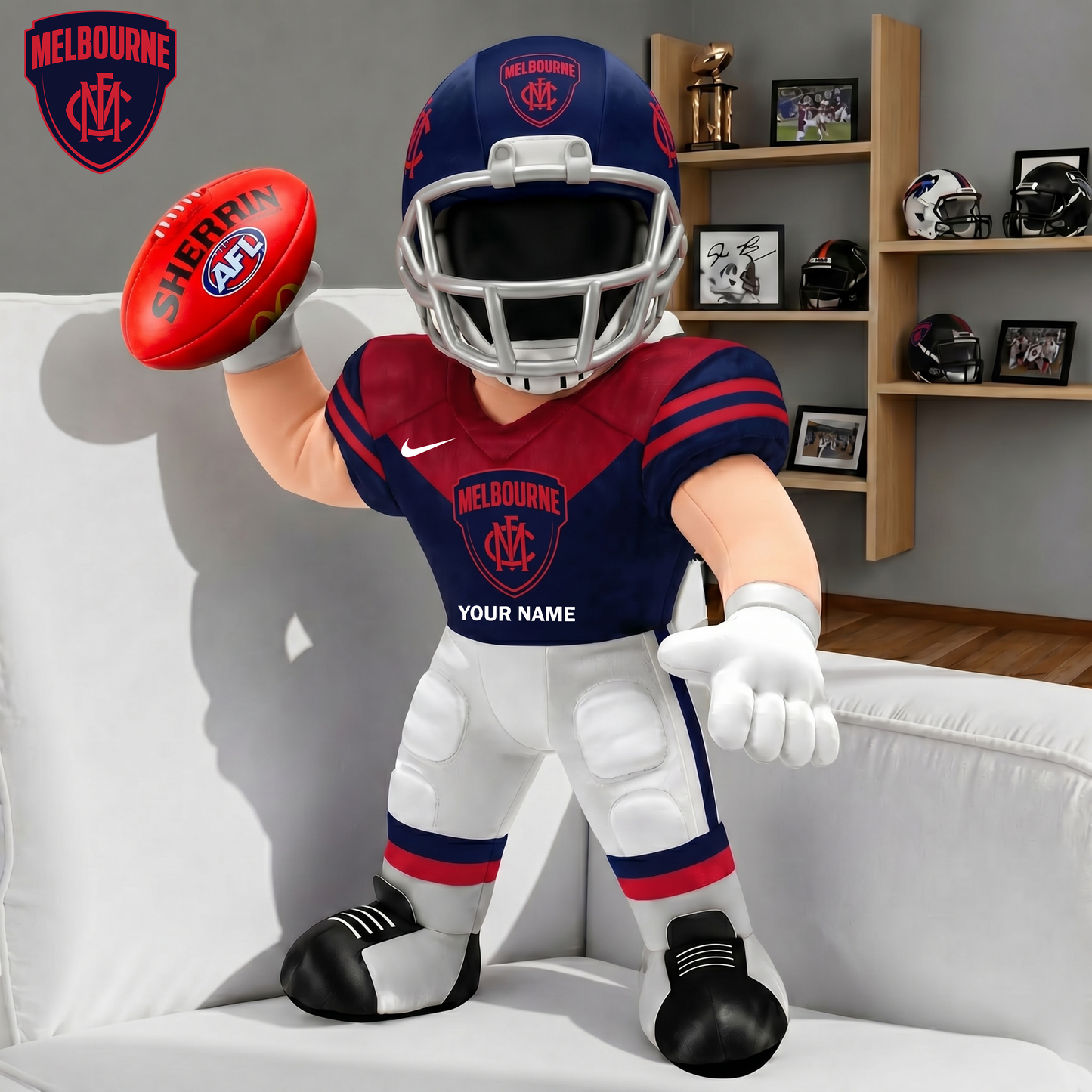 PREMIUM  AFL X MEL Players Custom Shape Pillow Custom Name Gifts FOR FAN NDT VHM 250526