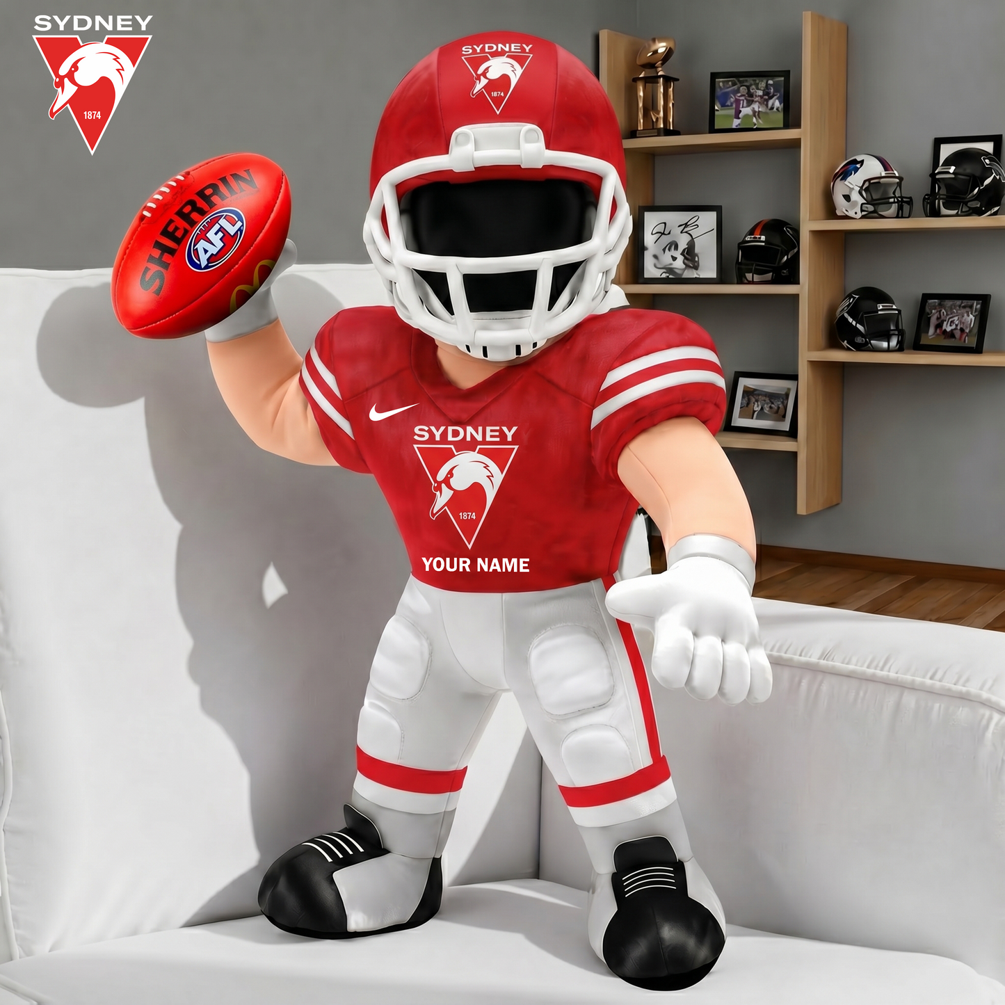 PREMIUM  AFL X SS Players Custom Shape Pillow Custom Name Gifts FOR FAN NDT VHM 250526