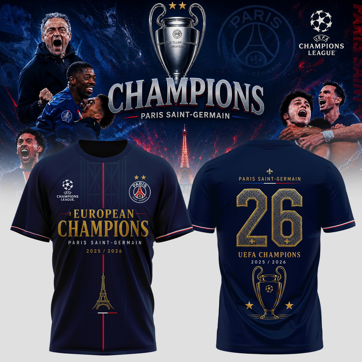PSG Champions of Europe 2526 3D Shirt V5 0206 DatND DVT